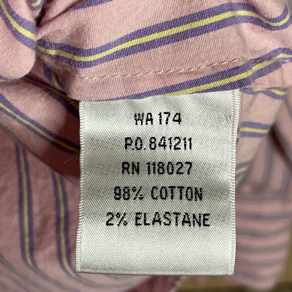 Boden Ruffle Front Button Up Long Sleeve Blouse Top Pink Striped Size US 6 UK 10 - Picture 5 of 8
